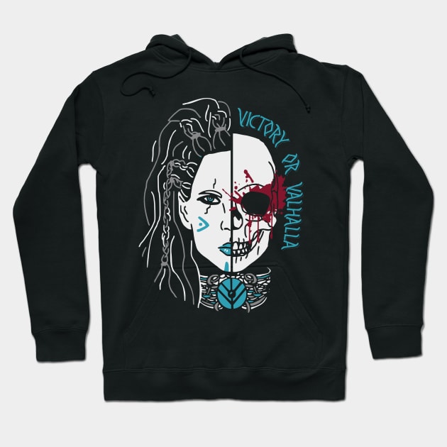 shieldmaiden skull Hoodie by FandomizedRose